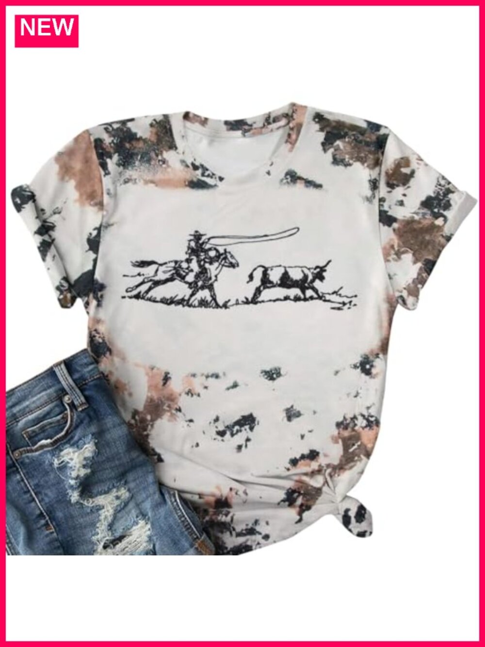 Western Cowboy Rodeo Graphic Tee Cowgirl Country Music Shirt Soft